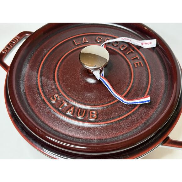 Staub 5 Qt Deep Round Cocotte Grenadine 4.7L MADE IN FRANCE CAST IRON - Picture 5 of 8